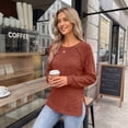 thumbnail image 4 of SUNBS Long Sleeve Shirts for Women Casual Tunic Tops Crewneck Dressy Blouse Trendy Clothes, 4 of 9