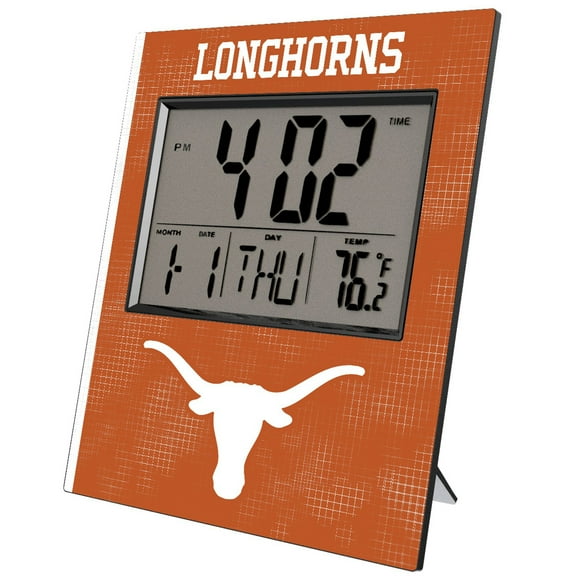 Keyscaper Texas Longhorns Cross Hatch Digital Desk Clock