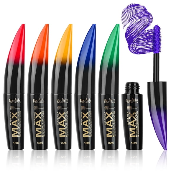 Set de rímel MKNZOME, color arcoíris, impermeable, 6 unidades, para mujer
