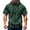 D1-Dark Green902, variant on Puliio Men's Short Sleeve Full Zip Multi Pocket Hooded Lightweight Hooded Outdoor Dailywear Sweat Top
