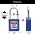 thumbnail image 3 of Candado de seguridad Master Lock 410BLU Lockout Tagout con llave, 3 of 6