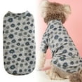 thumbnail image 4 of Stretchy Dog Shirt - Short Sleeve Polyester - Flower Print Pet Clothes for Spring, 4 of 8