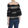 thumbnail image 2 of Rachel Roy Womens Ruffled Off the Shoulder Blouse, Black, Small, 2 of 2