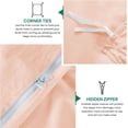 thumbnail image 3 of 600-TC Egyptian Cotton 3-Piece Duvet Cover Set – Zipper Closure - Cal-King Size ( 98" x 104" ) Inches, (Peach), 3 of 4