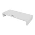 thumbnail image 2 of Wooden Computer Monitor Stand,Wooden Stand Monitor Riser Desktop Organizer,White, 2 of 6