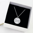 thumbnail image 6 of Personalized Silver Long Distance Round Necklace - Friendship Relationship Jewelry - Christmas Gift for Her - Best Friend - Custom Round Necklace - Ships Next Day!, 6 of 6