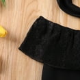 thumbnail image 4 of SUNSIOM Infant Girl Romper Outfits, Off Shoulder Jumpsuit + Headband Sets, 4 of 9