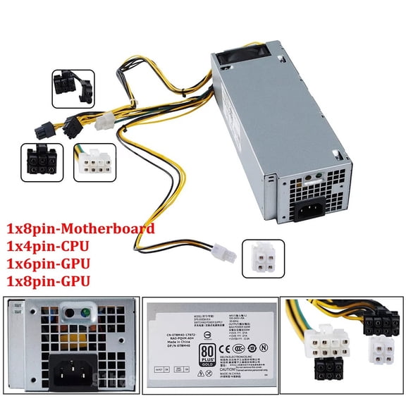 DPS-500EM-00A 500W Power Supply PSU For Dell 3040 3046 3650 7040 4 6 8 8 pin