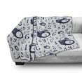 thumbnail image 3 of Clock Soft Flannel Fleece Throw Blanket, Watercolor Style Effect with an Alarm Clock Illustration Caligraphic Numbers, Cozy Plush for Indoor and Outdoor Use, 50" x 70", Blue and White, by Ambesonne, 3 of 6