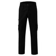 thumbnail image 3 of Mens Cargo Pants Relaxed Fit Casual Pants with Multi Pockets Straight Leg Lightweight Utility Streetwear Trousers Black XXXXL, 3 of 5