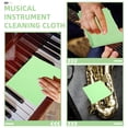 thumbnail image 2 of 6 paños para guitarra, paños de pulido de felpa para instrumentos musicales, paños de limpieza premium para guitarra, violín, piano, clarinete, trompeta, saxo, universal, verde, 2 of 7