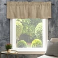 thumbnail image 4 of Brown Farmhouse Farmhouse Short Window Curtain Valances, Vintage Country Monochrome Textured Rod Pocket Kitchen Valances for Living Room Bedroom Bathroom Cafe 42" x 12", 4 of 8