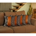 thumbnail image 1 of Ensemble de 4 Housses de Coussin Décoratives en Faux Cuir Vegan, 1 of 3