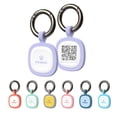 thumbnail image 1 of Etiqueta de identificación para mascotas Pawaii Silent Silicone Dog con código QR, 1 paquete, color morado, 1 of 8