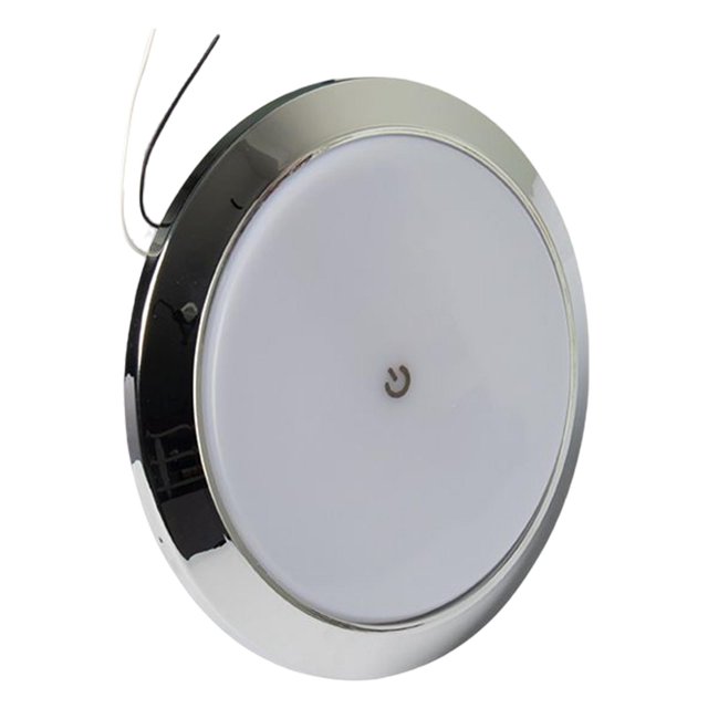 Panel de luz LED para techo interior de automóvil redondo, lámpara de techo con control de interruptor táctil, Diámetro 18 cm 12 V Zulema Lámpara de techo