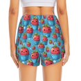 thumbnail image 4 of Uemuo Cute Strawberry Flower Pot Pattern Women's Athletic Shorts High Waisted Running Shorts with Liner Pockets Gym Elastic Workout Shorts-, 4 of 9