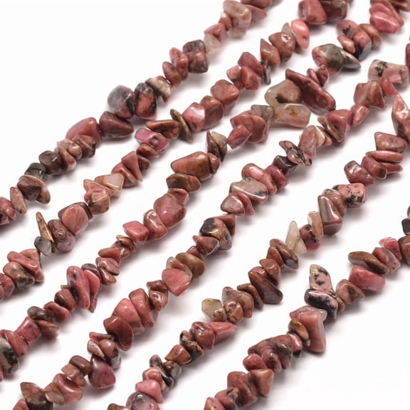 1Strand Natural Rhodonite Chip Bead Strands 5~8x5~8mm Hole: 1mm 31.5 inch