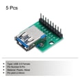 thumbnail image 3 of Unique Bargains 5 Pcs USB 3.0 Connecteur Femelle pour DIP Adaptateur Breakout Module PCB Board, 3 of 4