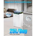 thumbnail image 3 of Homtronics 53 Pint Dehumidifier for Basement, 4500 sq ft Compressor Dehumidifier with Drain Hose, Humidity Control & Display, Dry Mode, Timer, White, 3 of 10
