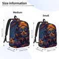 thumbnail image 3 of Rateoe Dreamy Jester Under Stars Pattern Canvas College Laptop Backpack,Travel Daypack,Durable Rucksack Travel Notebook Bag School Backpack Book Bag for Men Women-Small, 3 of 7