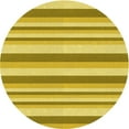 thumbnail image 1 of Ahgly Company Machine Washable Indoor Round Transitional Bold Yellow Area Rugs, 5' Round, 1 of 7