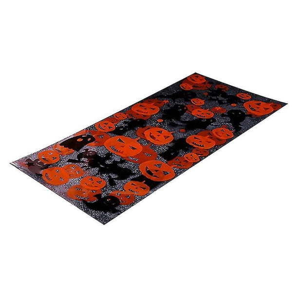 50 Uds bolsa de dulces transparente decorativa de gran capacidad multiusos reutilizable truco o trato con giros galletas de Halloween Snacks bolsa de embalaje de regalo para fiesta