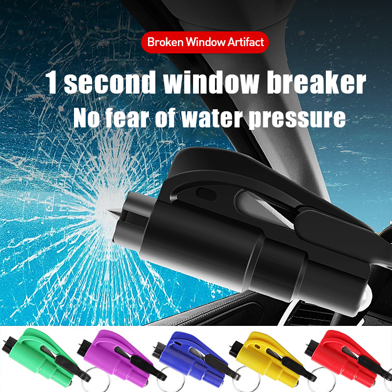 6 Pack 2in1 Car Window Breaker and Seatbelt Cutter, Emergency