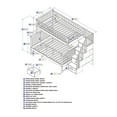 thumbnail image 5 of Columbia Staircase Bunk Bed Twin over Full in White, 5 of 5