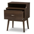 thumbnail image 2 of Dahna Mid-Century Modern Walnut Brown Finished Nightstand by Bairbremy Studios, 2 of 18