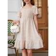 thumbnail image 4 of Vestido de verano bilbiano para niñas adolescentes con flor de chifón, talla 6 a 7 años, 4 of 9