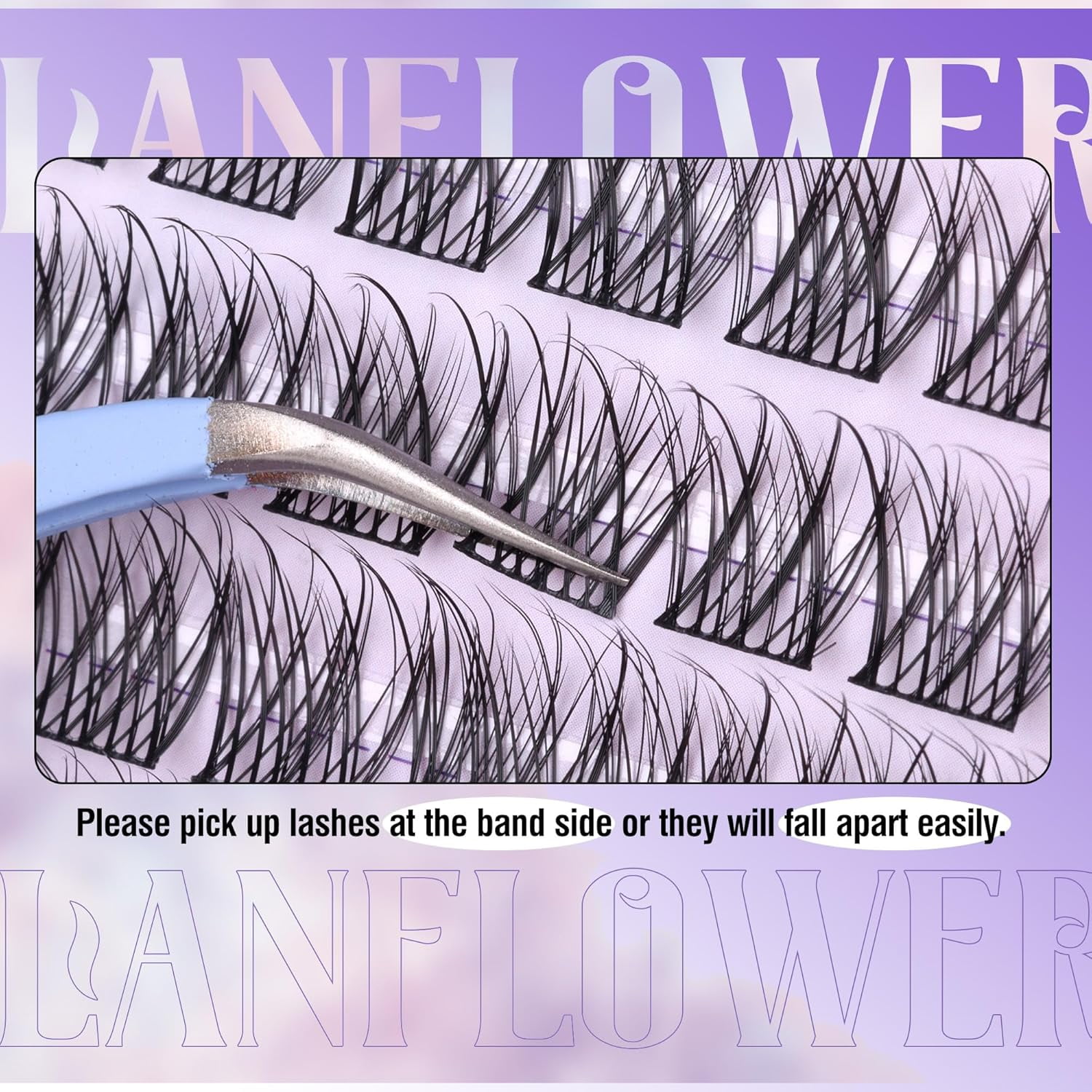 Natural Lash Clusters Kit Wispy Lash Extension Kit Waterproof Lash Clusters C Curved Cluster Eyelash Extensions Kit 144pcs Individual Lashes 10-16mm Eyelash Extension Kit