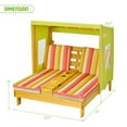 thumbnail image 2 of Canddidliike Kids Patio Lounge Chair with Cup Holders and Awning-Multicolor, Comfy Chair for Kids, 2 of 8