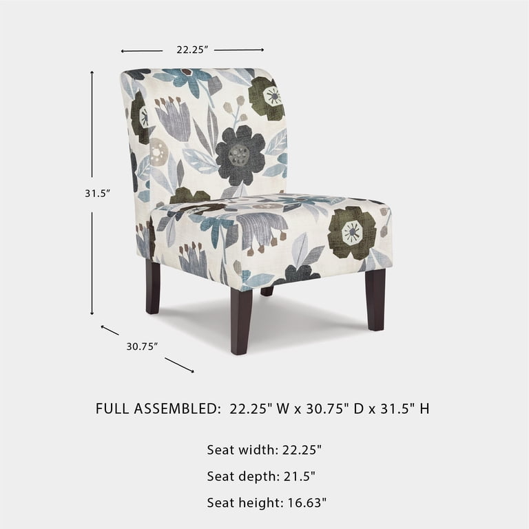 Signature Design by Ashley Triptis Armless Accent Chair, Floral photo 7