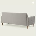 thumbnail image 3 of Mellow Adair Modern Sofa with Armrest Pockets, Light Grey, 3 of 9