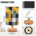 thumbnail image 3 of Sunflower with Black White Plaid Bedside Desk Lamp LED Table Nightstand Lamps Warm Light Fabric Lampshade for Home Bedroom Office Living Room Decor, 3 of 7
