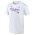 thumbnail image 2 of Men's White San Jose Sharks NHL Hockey Fights Cancer T-Shirt, 2 of 3
