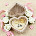 thumbnail image 2 of Cheapark Valentine's Day Wooden Heart-shaped Jewelry Box - Engravable Romantic Keepsake Gift for Couples Anniversary Gift Home D resser Storage Decor, 2 of 7