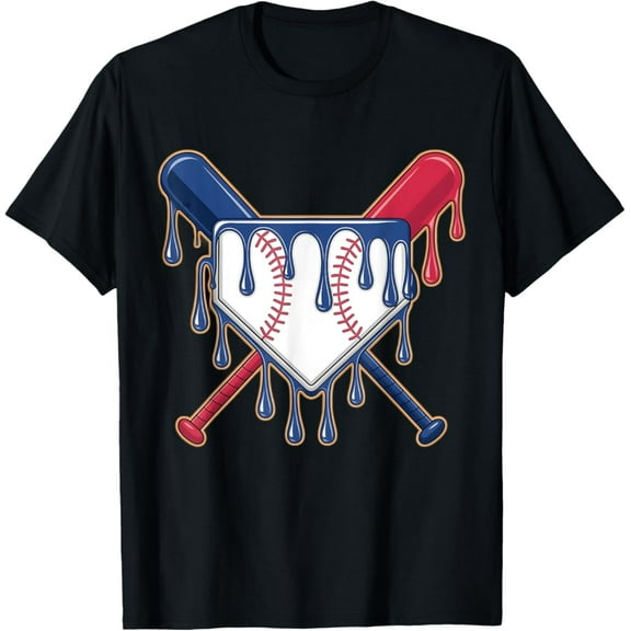Sam Soft Baseball Ice Cream Drip For Driping T-Shirt Full Size S-5Xl