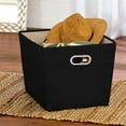 thumbnail image 3 of Honey-Can-Do Black Storage Bin with Handles 12.75 in. H X 17.5 in. W X 18.5 in. D Stackable, 3 of 3