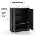 thumbnail image 3 of Giantex 2 Door Storage Base Cabinet, Freestanding Floor Cabinet, Kitchen Cupboard Storage Organizer, Black, 3 of 9