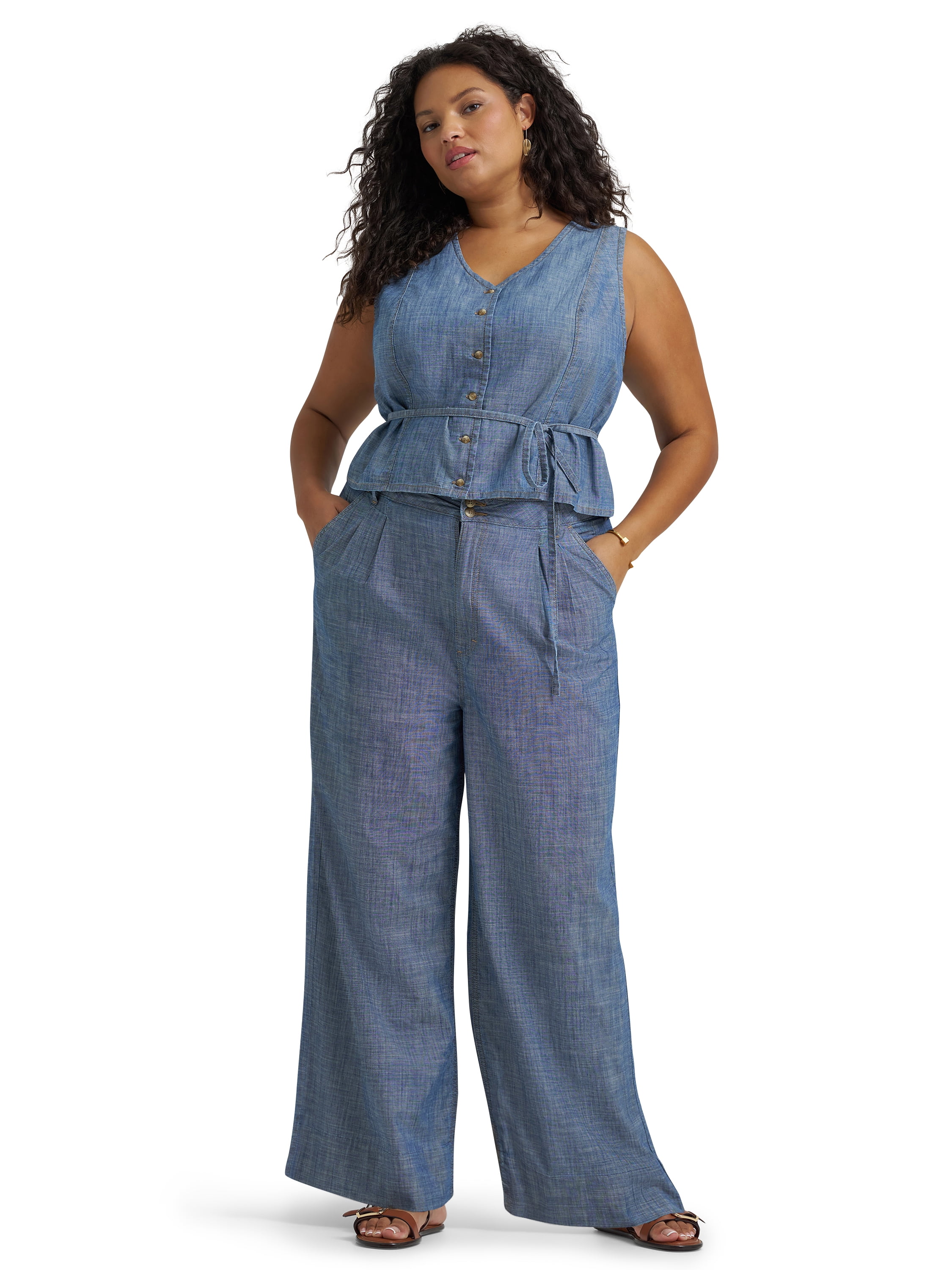 Lee® Women's Plus Heritage Sleeveless Tie Vest, Sizes 0X-4X