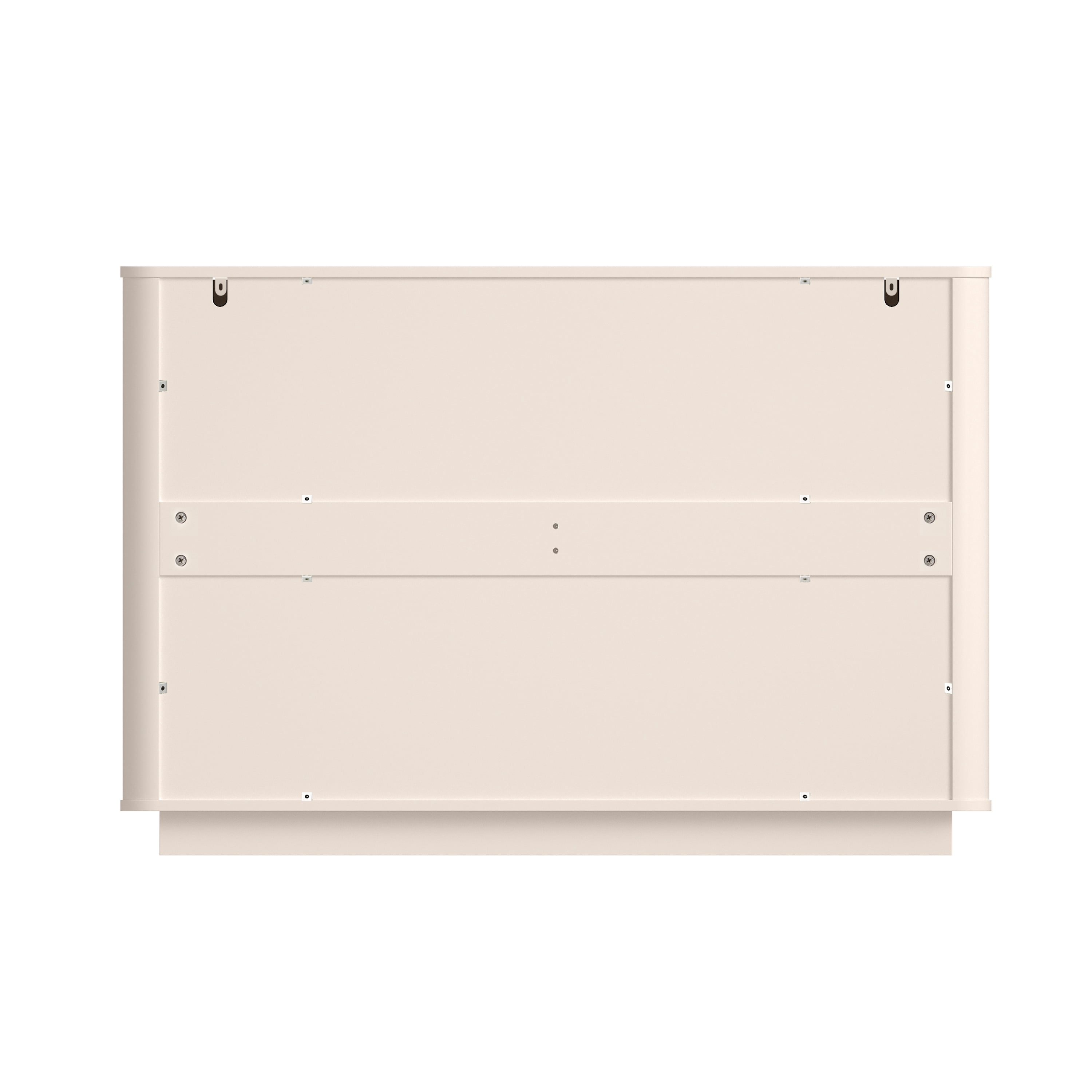 Homy Casa 46.5" Modern 6 Drawer Wood Dresser Storage Cabinet for Bedroom Off White