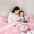 thumbnail image 4 of Castle Fairy 7-Piece Snowman Xmas Twin Bedding Comforter Set, 4 of 8
