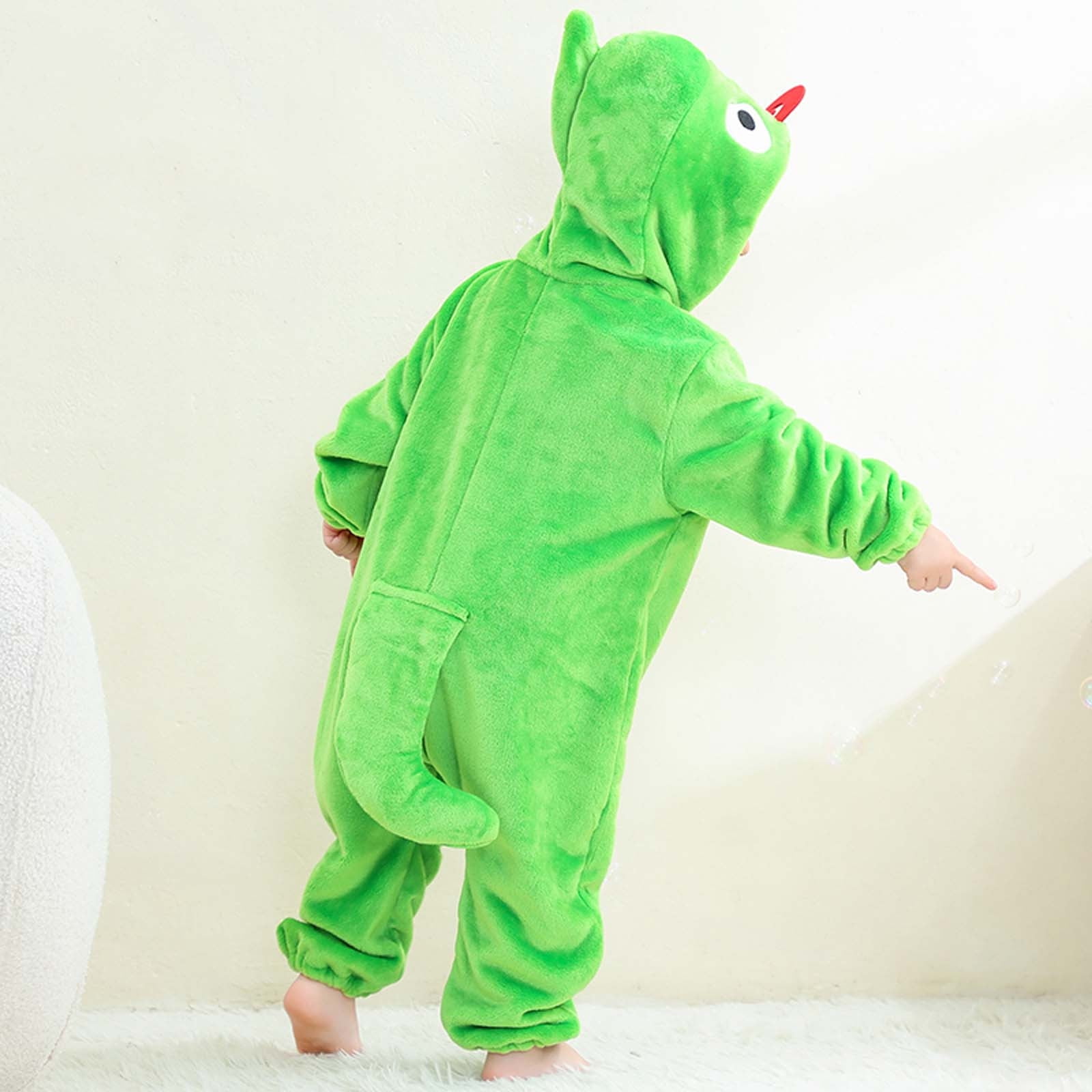 Lopecy-Sta Bat-Wing Sleeves Baby Romper 12-36M: Whimsical Creature Hoodie Onesie, Soft Fleece Zipper Jumpsuit, Winter Toddler Costume & Pajamas