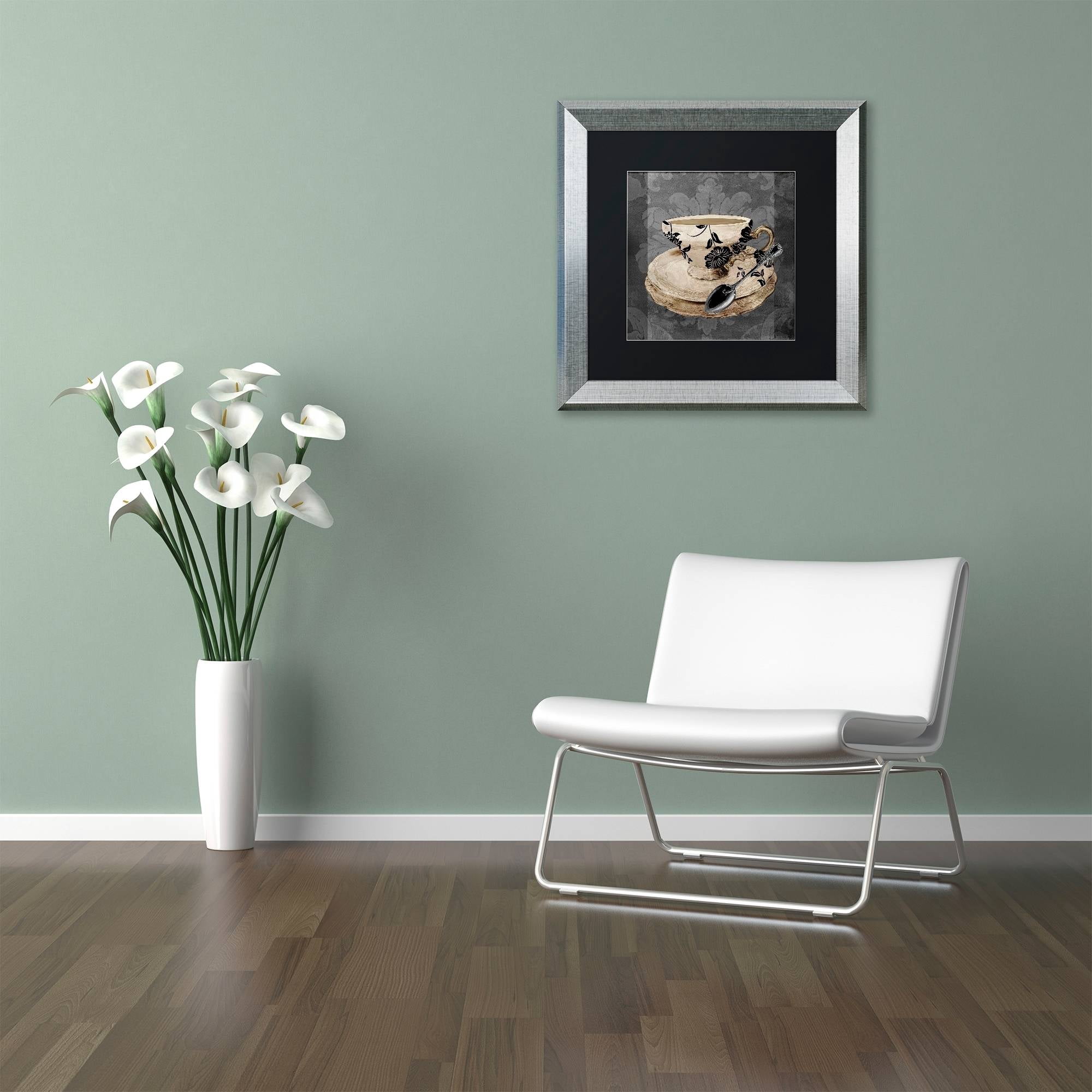 Trademark Fine Art "Vintage Cafe I" Canvas Art by Color Bakery Black Matte, Silver Frame