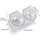 thumbnail image 2 of Comedero anti-vómitos para gatos, comedero antideslizante y ortopédico, comedero doble transparente con soporte elevado (Double Bowl) esquí esquí Gafas de esquí, 2 of 5