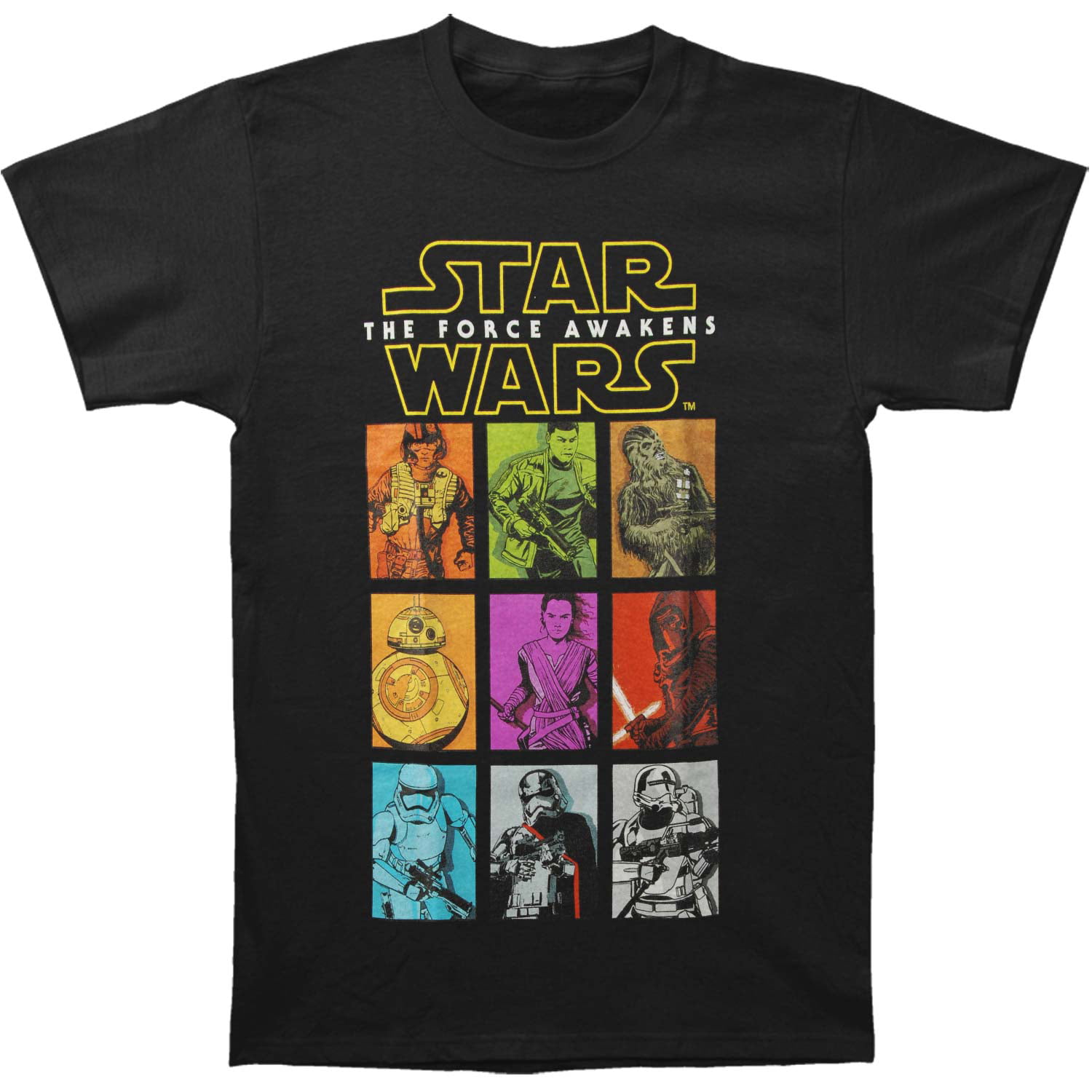 Star Wars - Star Wars Men's Character Panels T-shirt Black - Walmart ...