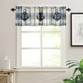 thumbnail image 6 of Navy Blue Nautical Kitchen Curtains and Valances Set, 3 Piece Kitchen Curtains Set 24 Inch Length, Coastal Blue Striped Vintage Rod Pocket Curtains Tier Farmhouse Window Curtains, 6 of 6