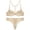 Beige, variant on Women Lace Lingerie Set Adjustable Thin Straps Front Closure Push Up Bra Thong Panty Soft Breathable Floral Lace Daily Wear Honeymoon Dates Romantic Bedroom Occasions