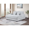 thumbnail image 2 of Symphony 67"W Light Gray Corduroy Fabric Sofa Chaise Lounge Chair w/Cuphldrs+USB, 2 of 5